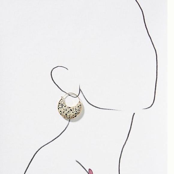 Anthropology Luna Crescent Hoop Earrings - Picture 3 of 4